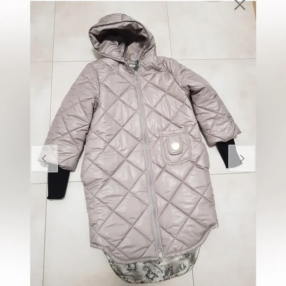 Colori Taupe Puffer Coat European Brand NEW - Picture 2 of 9